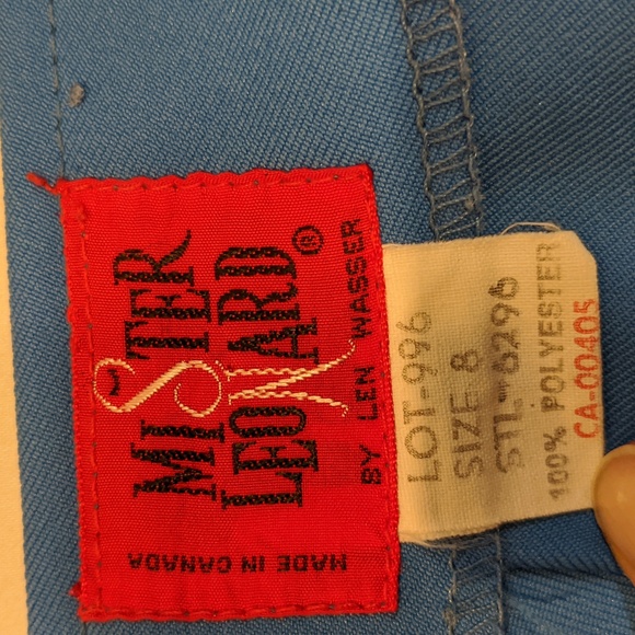 Vintage Mister Leonard turquoise polyester pants - Picture 3 of 4